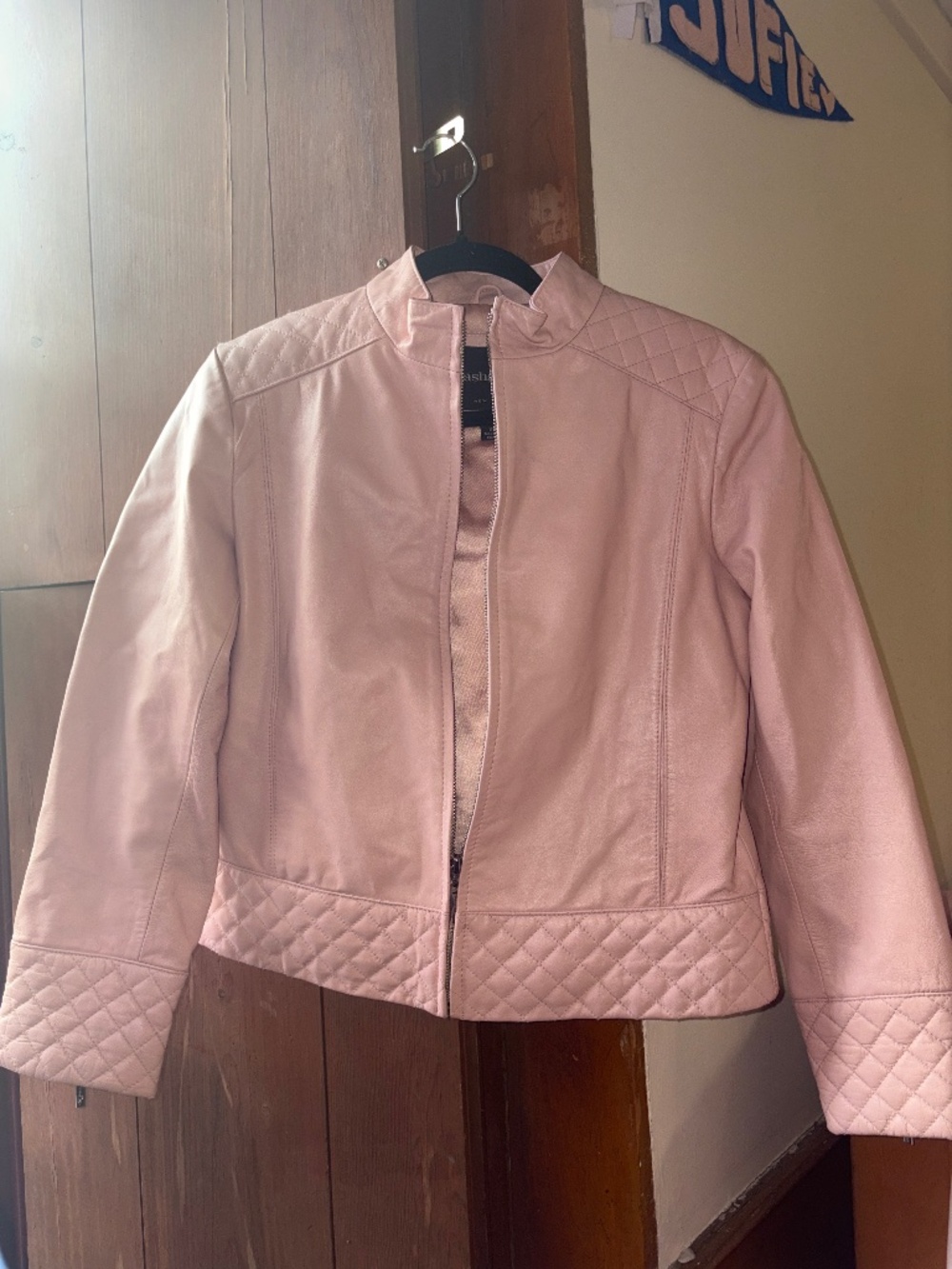 Pasha&Jo Pink vintage leather jacket